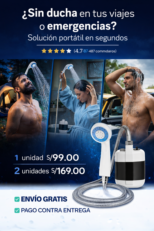 Ducha Inalámbrica Portátil™ – Agua a Presión Donde Quieras